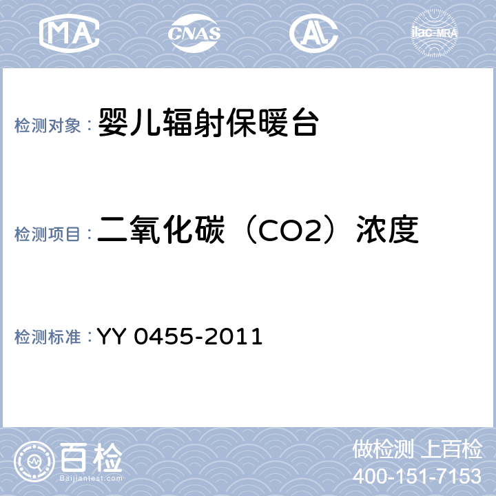 二氧化碳（CO2）浓度 医用电气设备 第2部分：婴儿辐射保暖台安全专用要求 YY 0455-2011 103