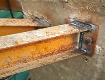 新型悬挑梁工字钢梁焊缝质量检测