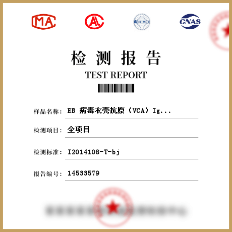 EB 病毒衣壳抗原（VCA）IgA 抗体检测试剂盒检测