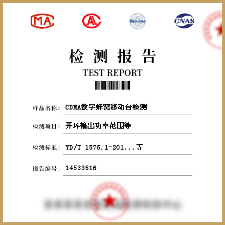 CDMA数字蜂窝移动台检测