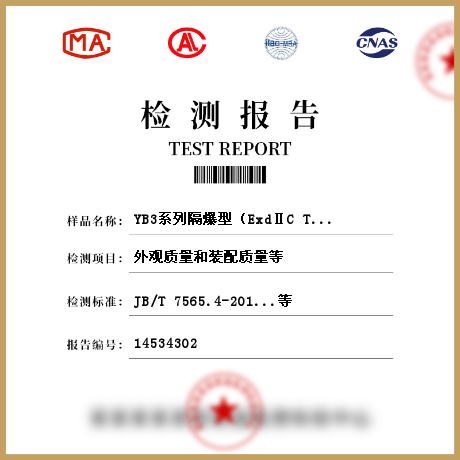 YB3系列隔爆型（ExdⅡC T1～T4）三相异步电动机检测