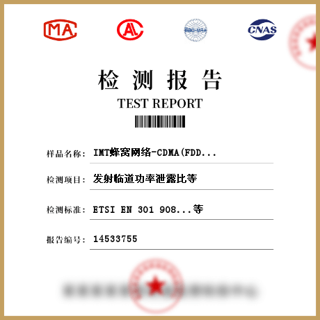 IMT蜂窝网络-CDMA(FDD)用户终端检测