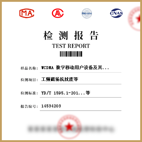 WCDMA 数字移动用户设备及其辅助设备检测