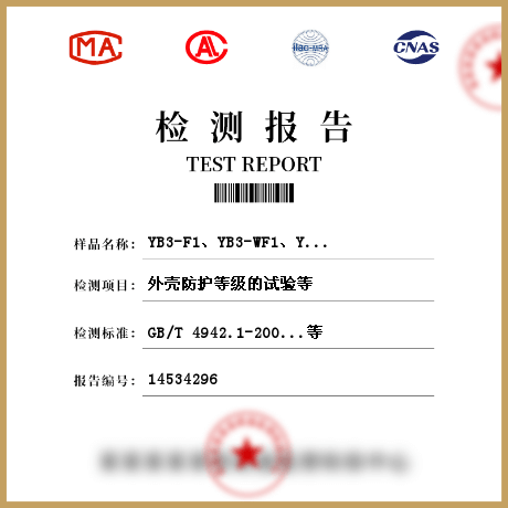 YB3-F1、YB3-WF1、YB3-F2、YB3-WF2系列隔爆型三相异步电动机检测