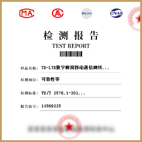 TD-LTE数字蜂窝移动通信网终端设备检测