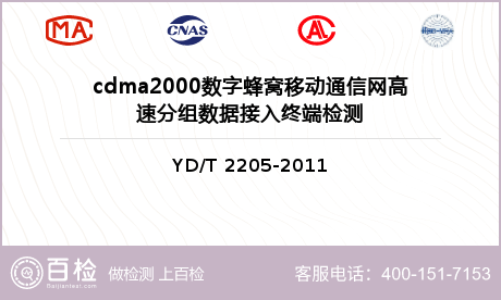 cdma2000数字蜂窝移动通信网高速分组数据接入终端检测