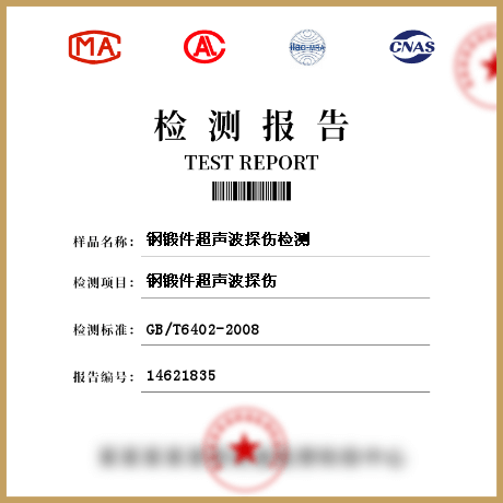 钢锻件超声波探伤检测