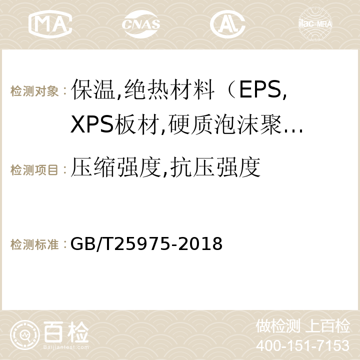 压缩强度,抗压强度 建筑外墙外保温用岩棉制品 GB/T25975-2018