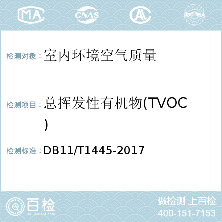 总挥发性有机物(TVOC) 民用建筑工程室内环境污染控制规程