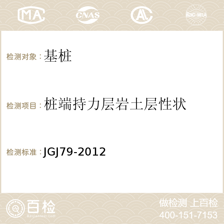 桩端持力层岩土层性状 JGJ 79-2012 建筑地基处理技术规范(附条文说明)