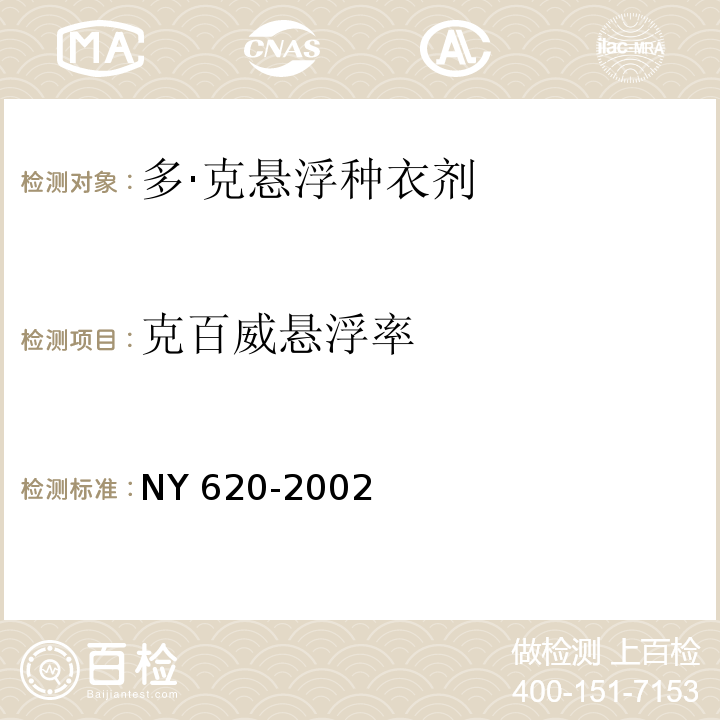 克百威悬浮率 多·克悬浮种衣剂NY 620-2002