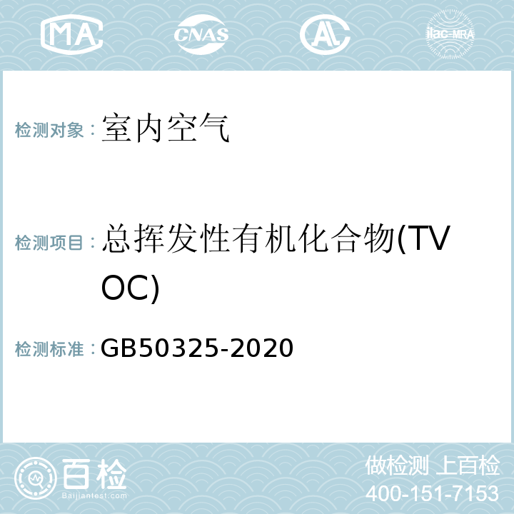 总挥发性有机化合物(TVOC) 民用建筑工程室内环境污染控制标准GB50325-2020附录E