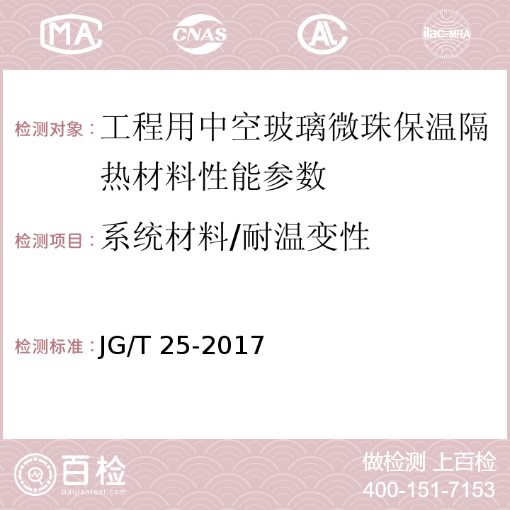 系统材料/耐温变性 JG/T 25-2017 建筑涂料涂层耐温变性试验方法