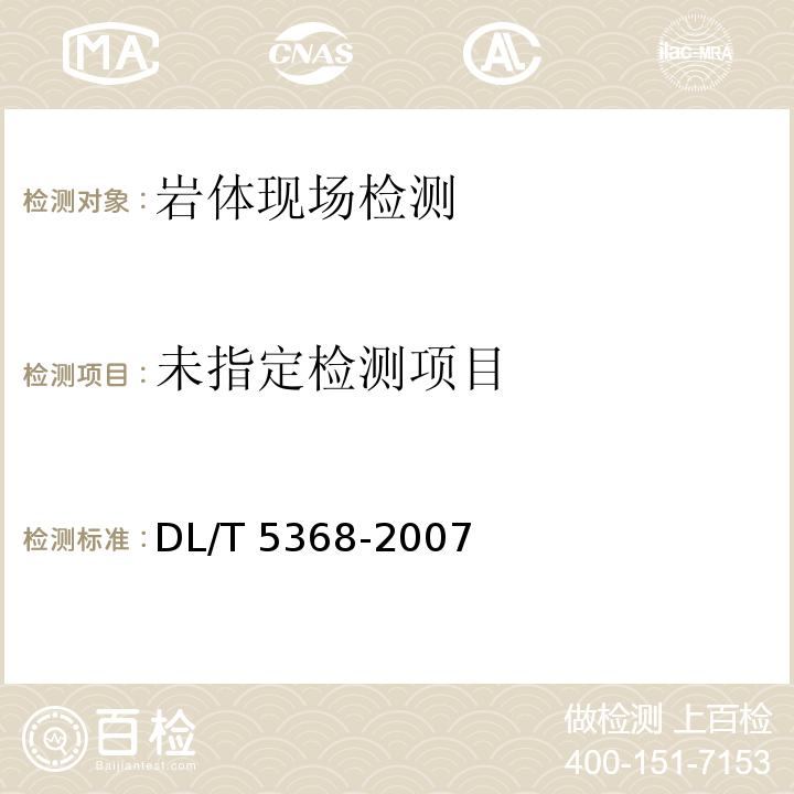  DL/T 5368-2007 水电水利工程岩石试验规程(附条文说明)