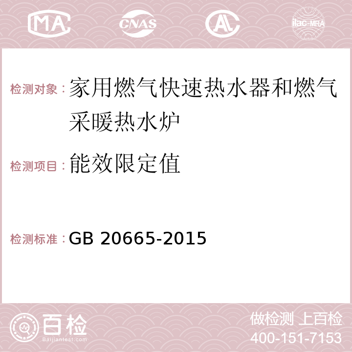 能效限定值 家用燃气快速热水器和燃气采暖热水炉能效限定值及能效等级GB 20665-2015