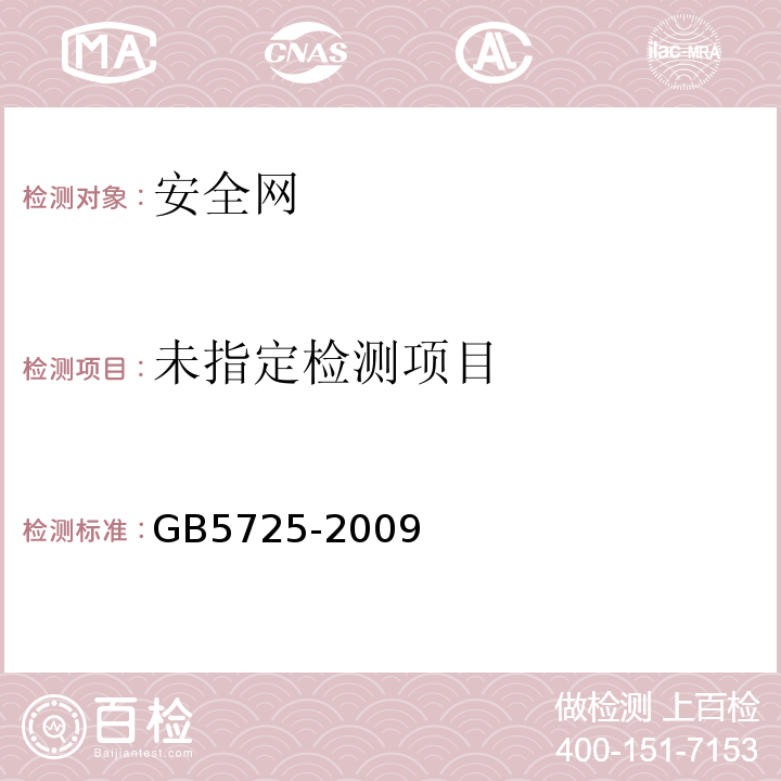  GB 5725-2009 安全网