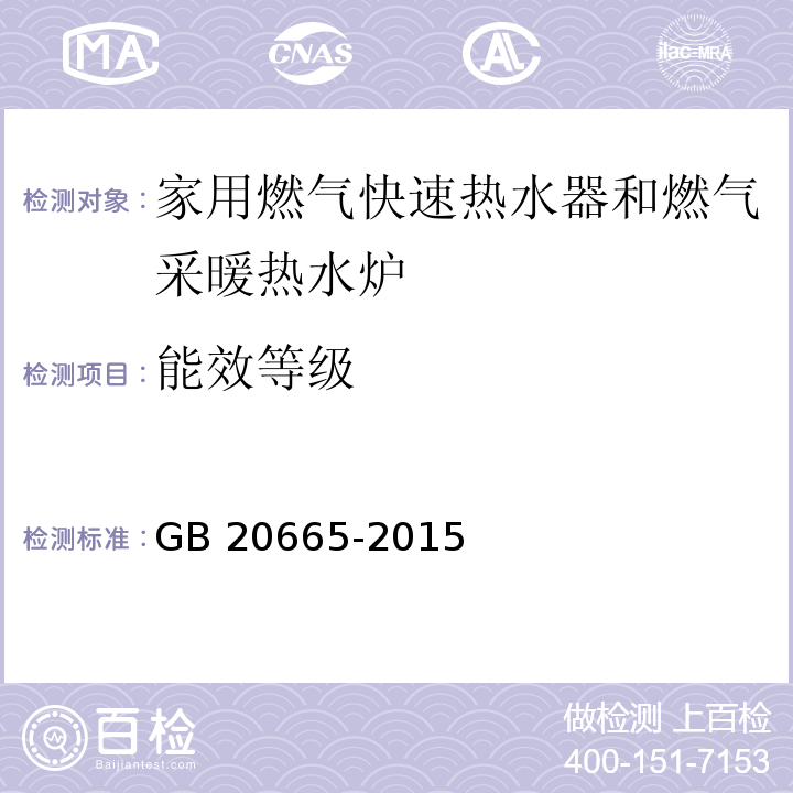 能效等级 家用燃气快速热水器和燃气采暖热水炉能效限定值及能效等级GB 20665-2015