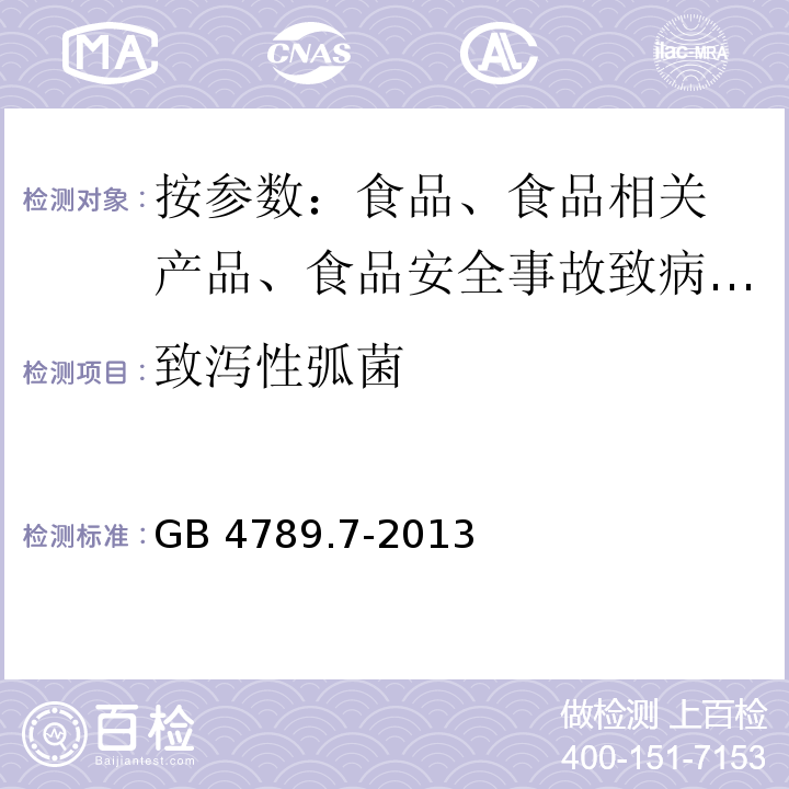 致泻性弧菌 食品安全国家标准 食品微生物检验 副溶血性弧菌GB 4789.7-2013