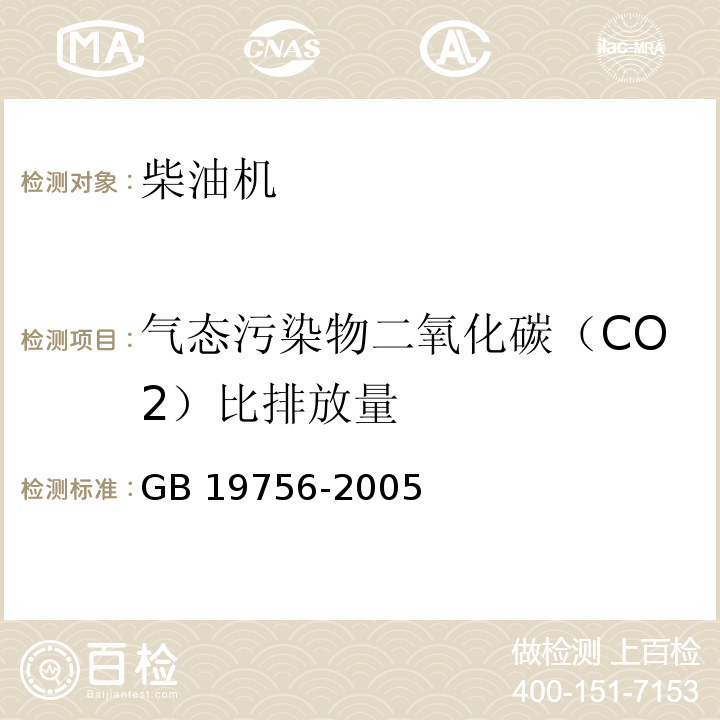 气态污染物二氧化碳（CO2）比排放量 三轮汽车和低速货车用柴油机排气污染物排放限值及测量方法（中国Ⅰ、Ⅱ阶段）GB 19756-2005