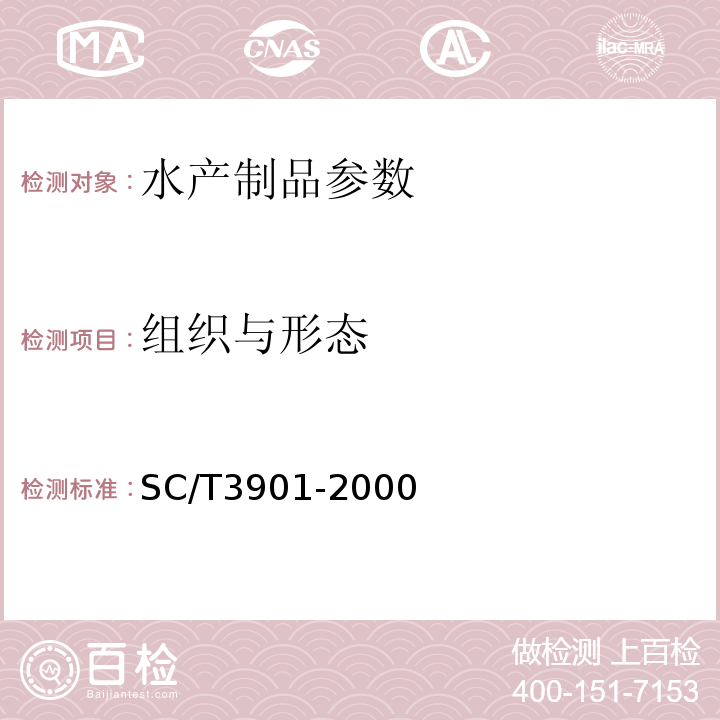 组织与形态 SC/T 3901-2000 虾片