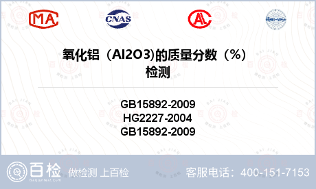 氧化铝（Al2O3)的质量分数（%）检测