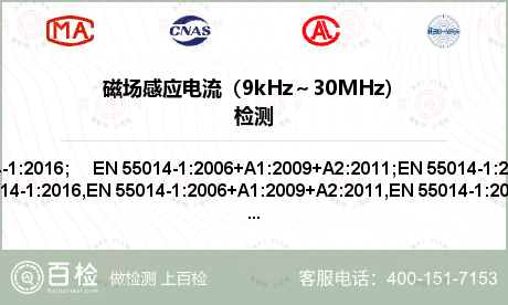 磁场感应电流（9kHz～30MHz）检测