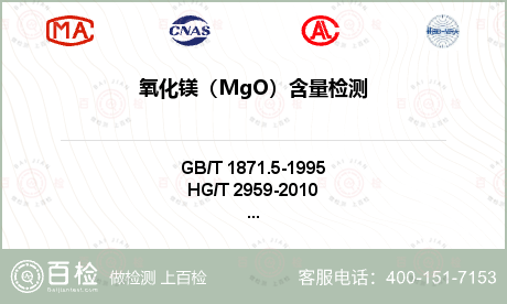 氧化镁（MgO）含量检测