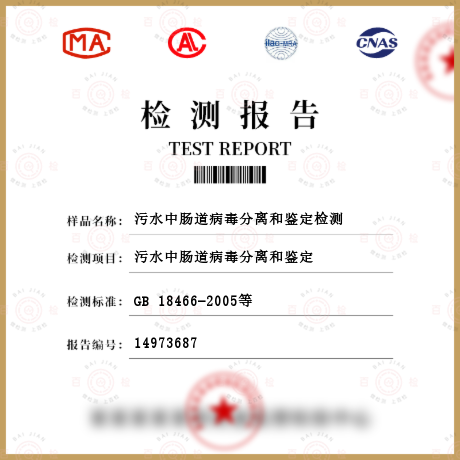 污水中腸道病毒分離和鑒定檢測