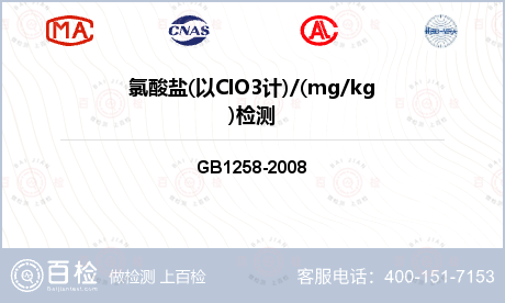 氯酸盐(以ClO3计)/(mg/