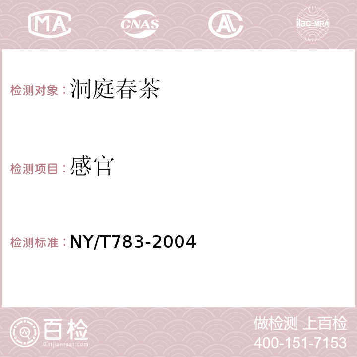 感官 NY/T 783-2004 洞庭春茶