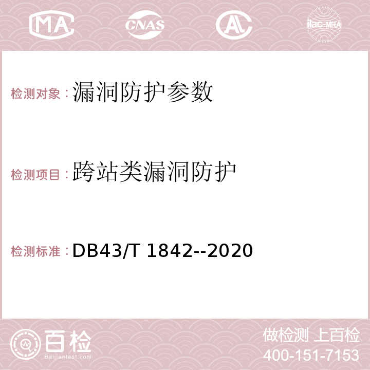 跨站类漏洞防护 DB43/T 1842-2020 区块链应用安全技术测评标准