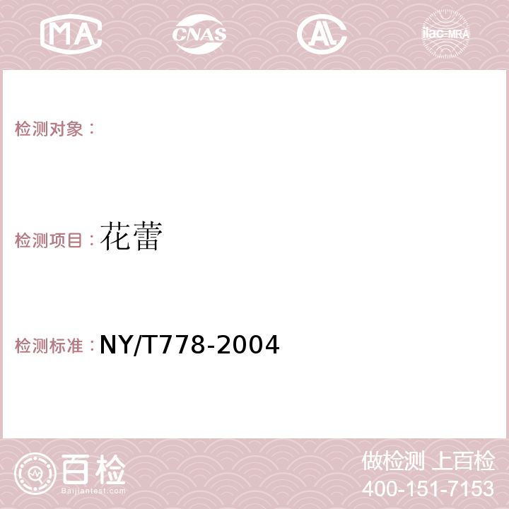 花蕾 NY/T 778-2004 紫菜薹