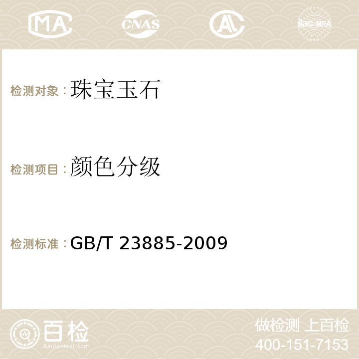 颜色分级 翡翠分级GB/T 23885-2009