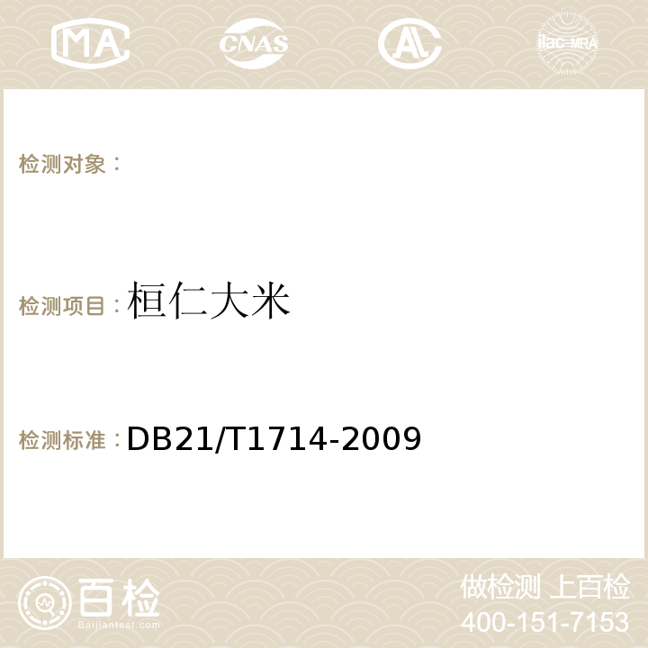 桓仁大米 DB 21/T 1714-2009 DB21/T1714-2009