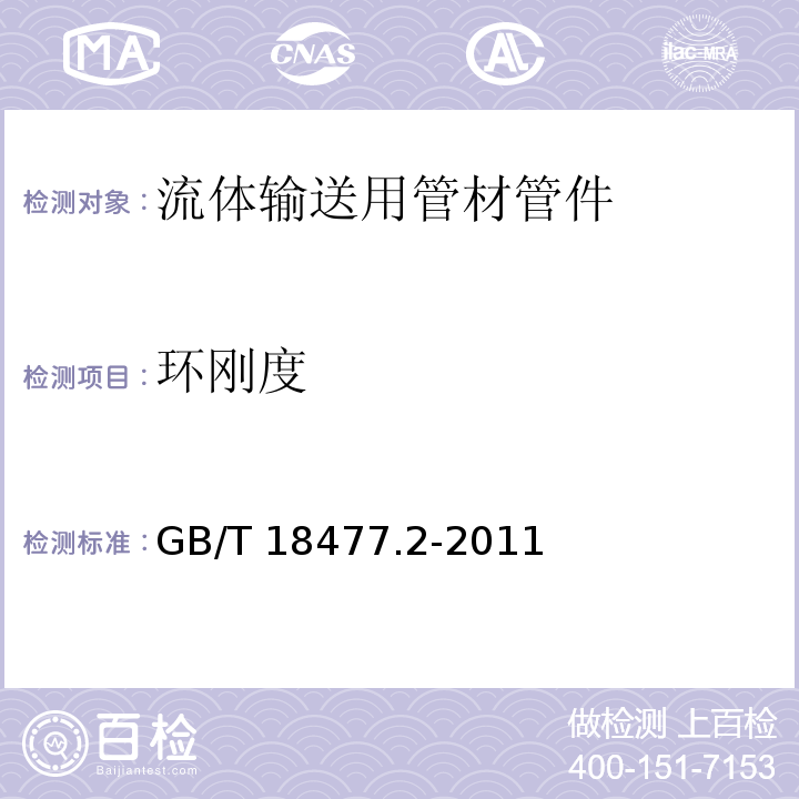 环刚度 埋地排水用硬聚氯乙烯(PVC-U)结构壁管道系统第2部分加筋管材GB/T 18477.2-2011