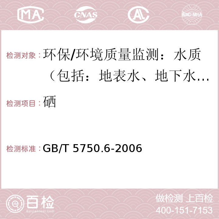 硒 生活饮用水标准检验方法 金属指标