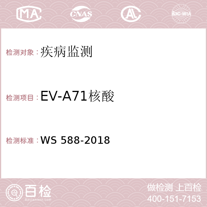 EV-A71核酸 手足口病诊断 WS 588-2018