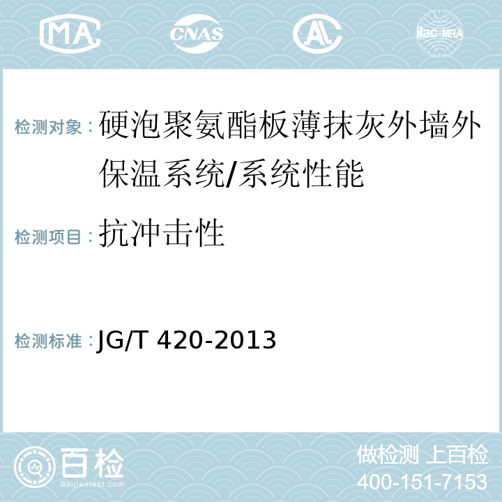 抗冲击性 硬泡聚氨酯板薄抹灰外墙外保温系统材料/JG/T 420-2013