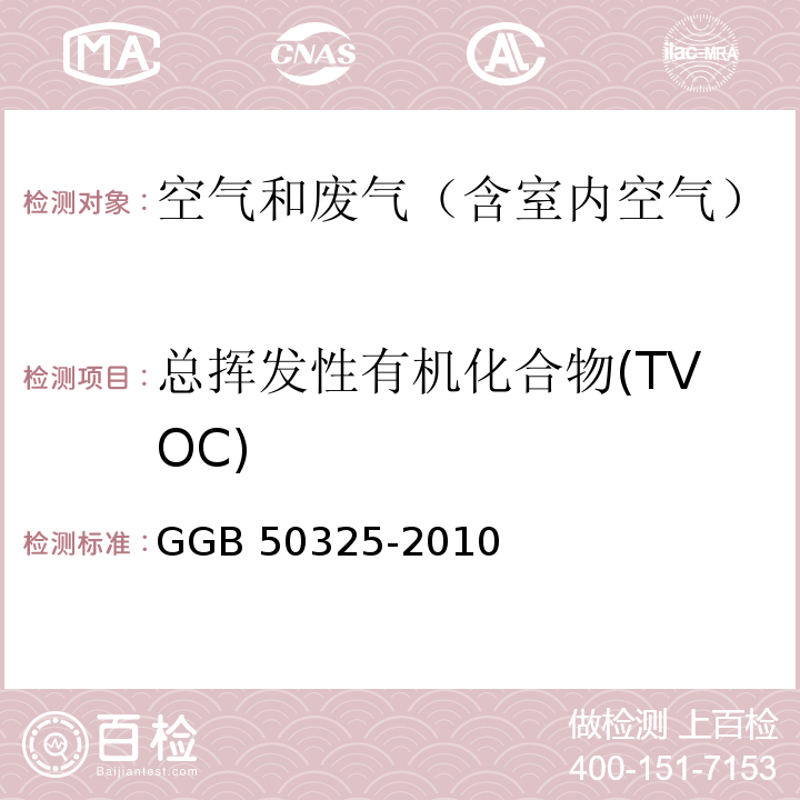 总挥发性有机化合物(TVOC) 民用建筑工程室内环境污染控制规范 (2013年版)附录GGB 50325-2010