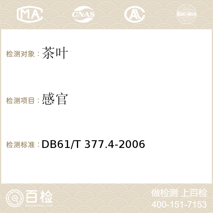 感官 61/T 377.4-2006 汉中绿茶 炒青茶  DB