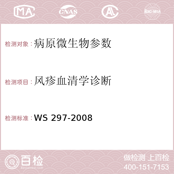 风疹血清学诊断 风疹诊断标准 WS 297-2008（附录C）