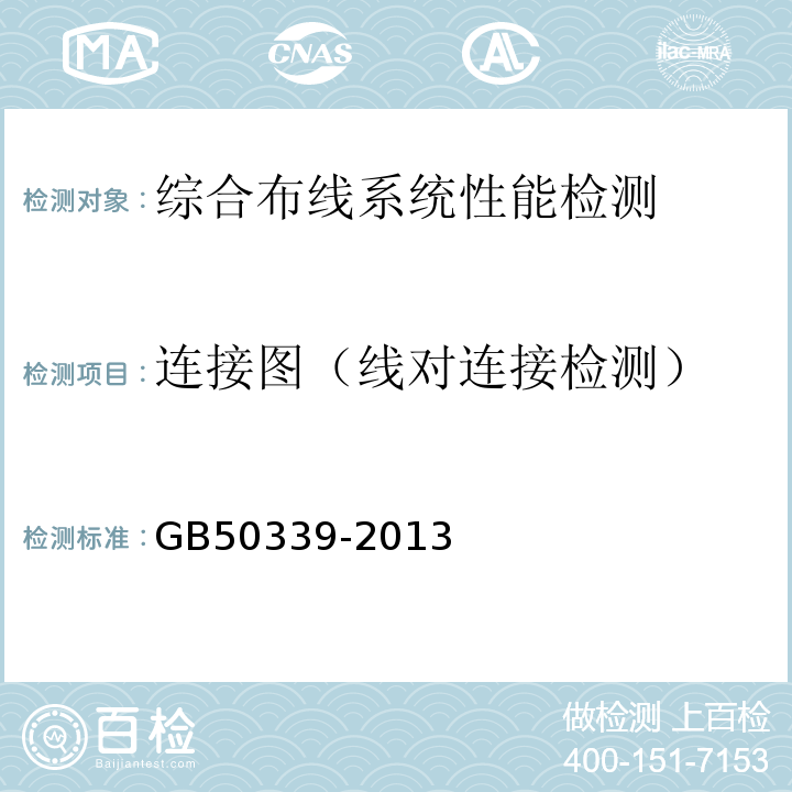 连接图（线对连接检测） 智能建筑工程质量验收规范GB50339-2013