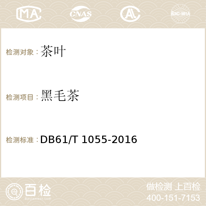 黑毛茶 黑毛茶DB61/T 1055-2016
