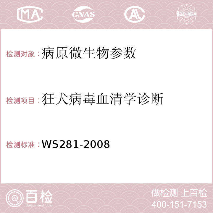 狂犬病毒血清学诊断 狂犬病诊断标准WS281-2008(附录B.2)