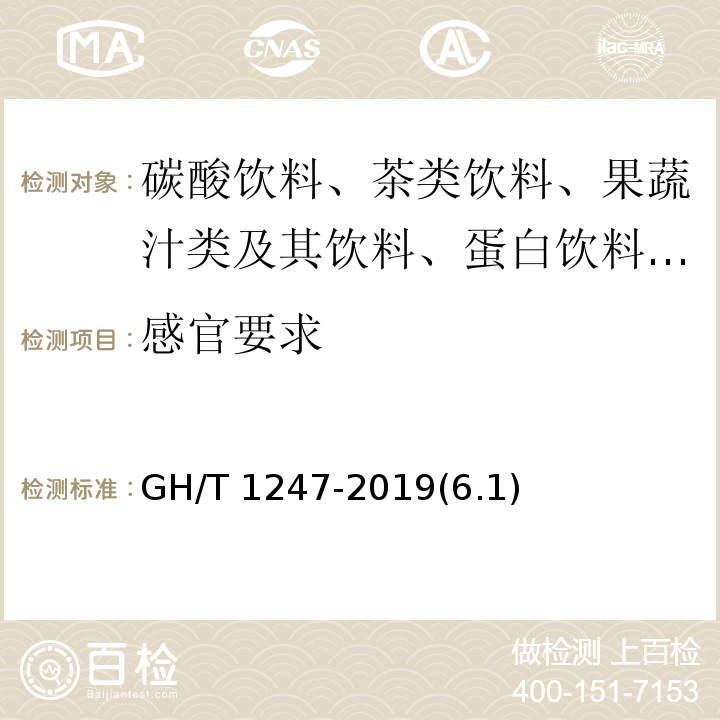 感官要求 GH/T 1247-2019 调味茶