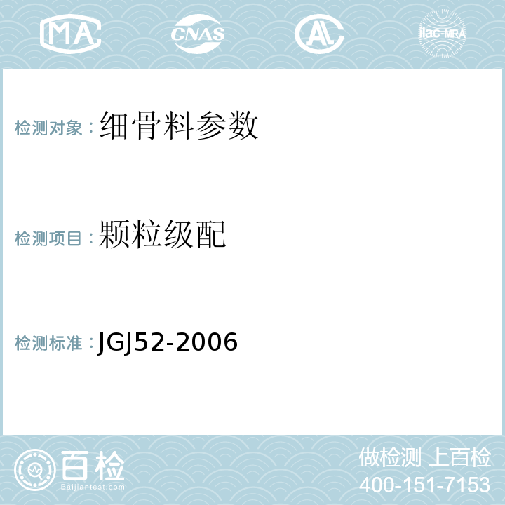 颗粒级配 建筑用砂 GB／T14684－2011 普通混凝土用砂、石质量及检验方法标准 JGJ52-2006