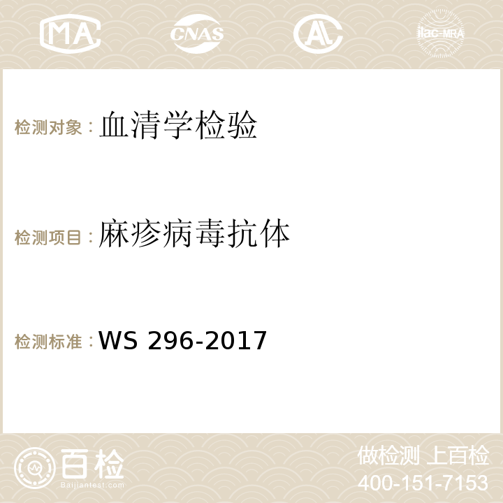 麻疹病毒抗体 WS 296-2017 附录A(A.2)