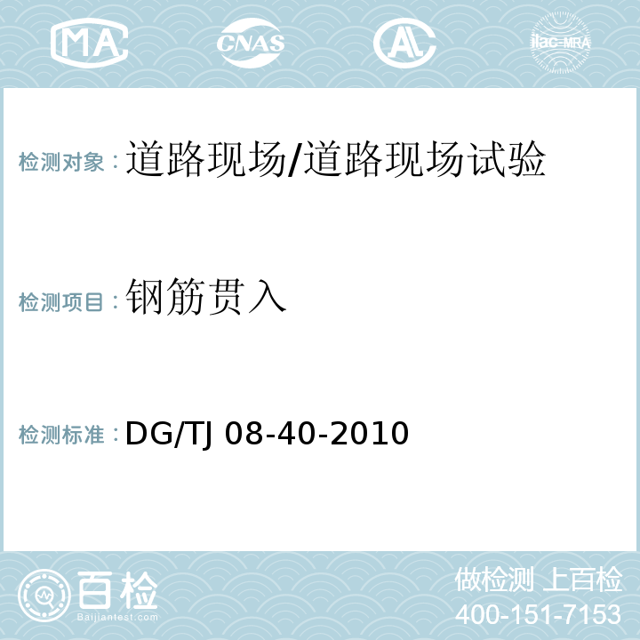 钢筋贯入 地基处理技术规范/DG/TJ 08-40-2010