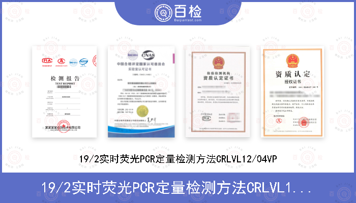 19/2实时荧光PCR定量检测方法CRLVL12/04VP