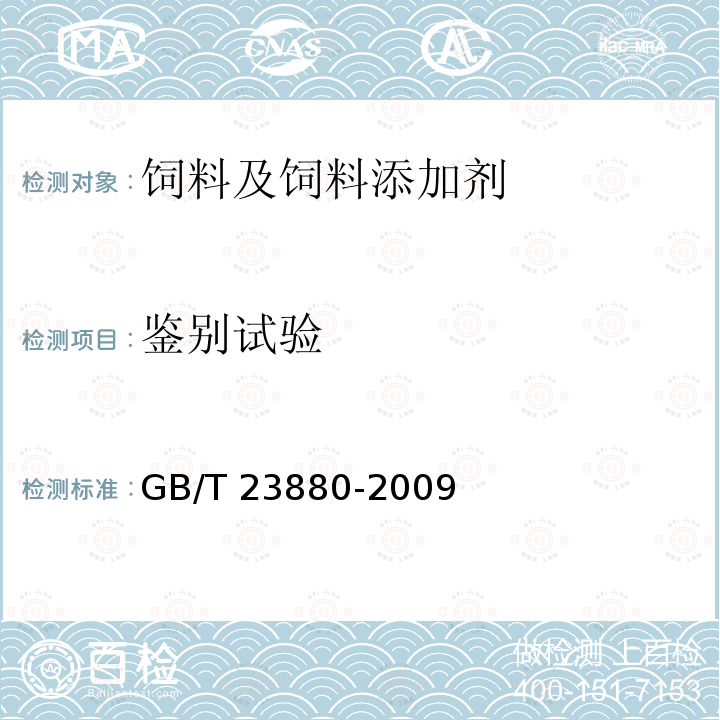 鉴别试验 GB/T 23880-2009 饲料添加剂 氯化钠